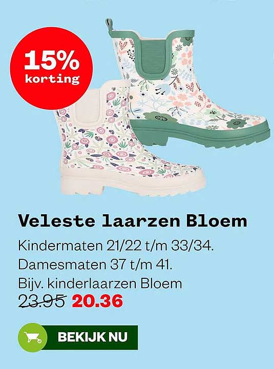 Veleste laarzen Bloem