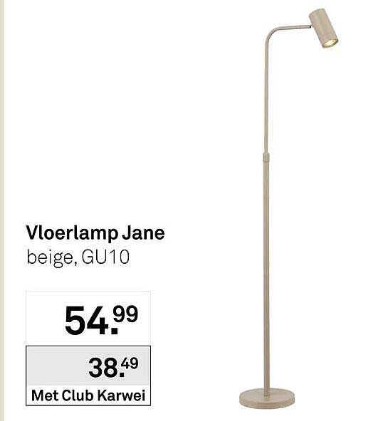 Vloerlamp Jane beige, GU10