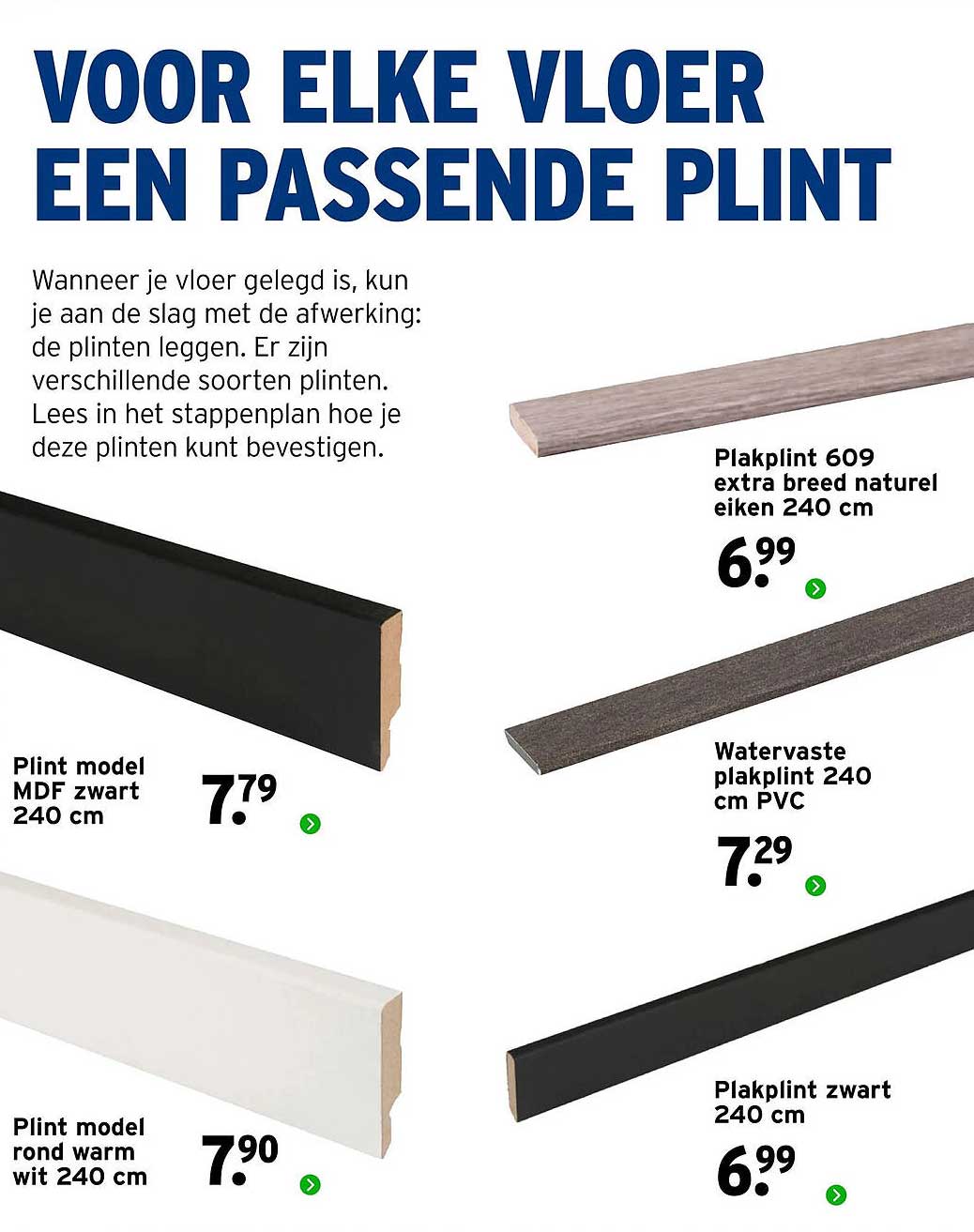 Voor elke vloer een passende plint