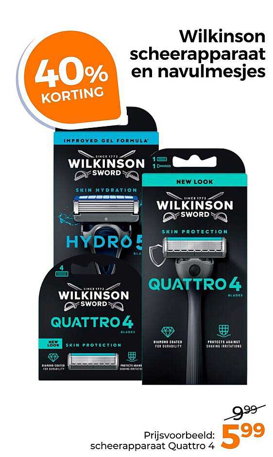 Wilkinson scheerapparaat en navulmesjes