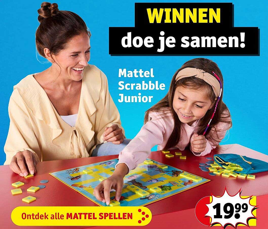 WINNEN doe je samen! Mattel Scrabble Junior
