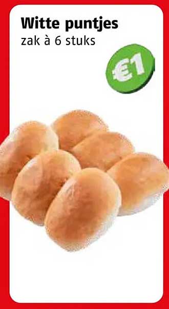 Witte puntjes zak à 6 stuks