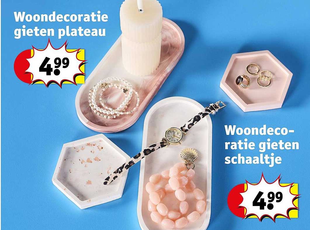 Woondecoratie gieten plateau