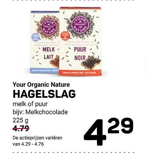 Your Organic Nature HAGELSLAG melk of puur
