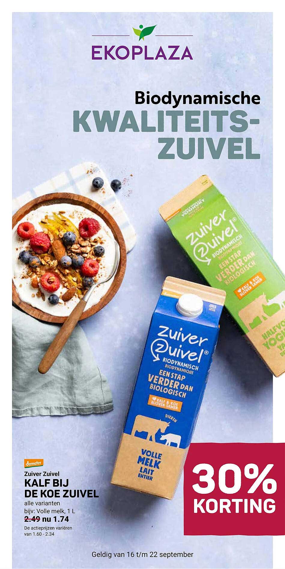 Zuiver Zuivel KALF BIJ DE KOE ZUIVEL 30% KORTING