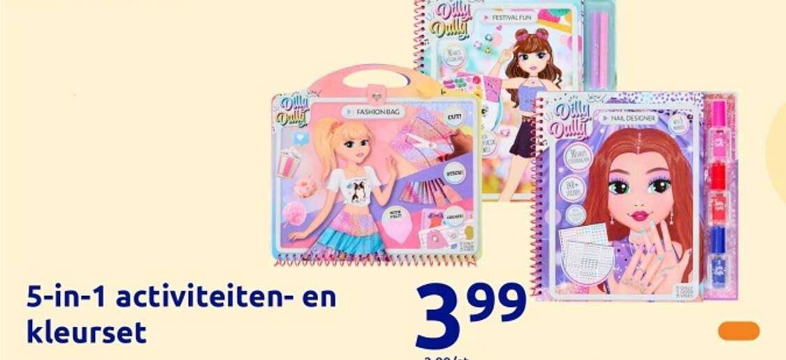 5-in-1 activiteiten- en kleurset