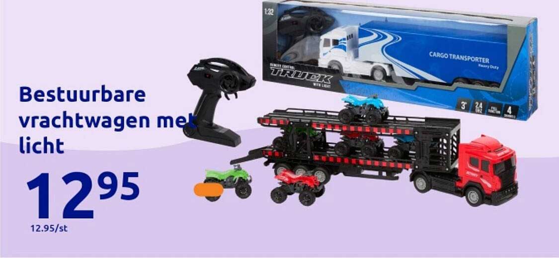 Bestuurbare vrachtwagen met licht