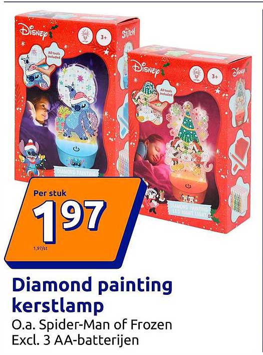 Diamond painting kerstlamp