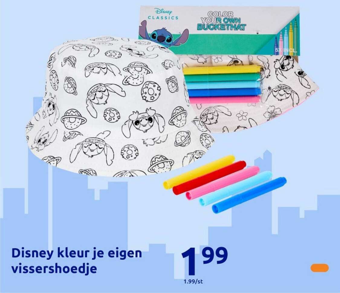Disney kleur je eigen vissershoedje