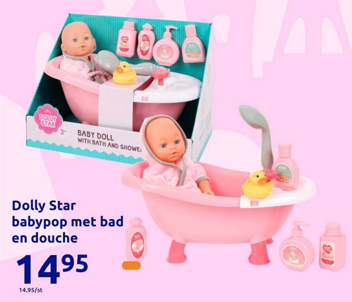 Dolly Star babypop met bad en douche