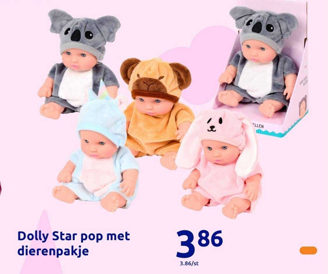 Dolly Star pop met dierenpakje
