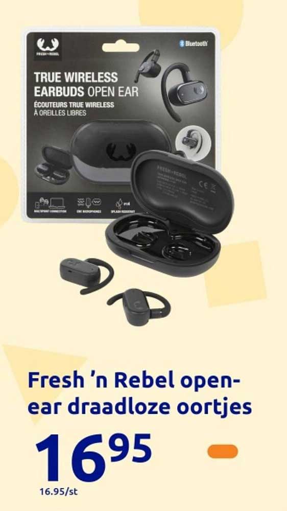 Fresh ’n Rebel open-ear draadloze oortjes