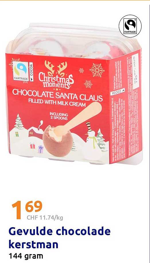 Gevolle chocolade kerstman