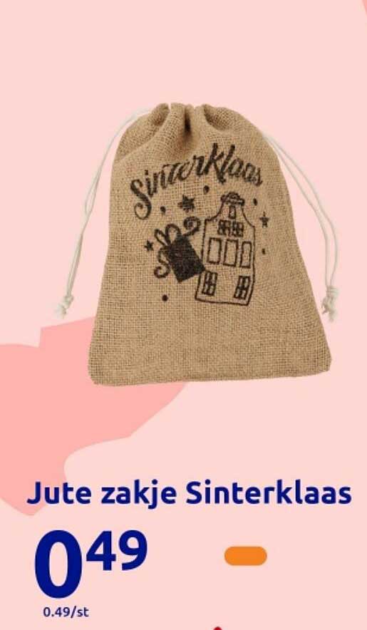 Jute zakje Sinterklaas