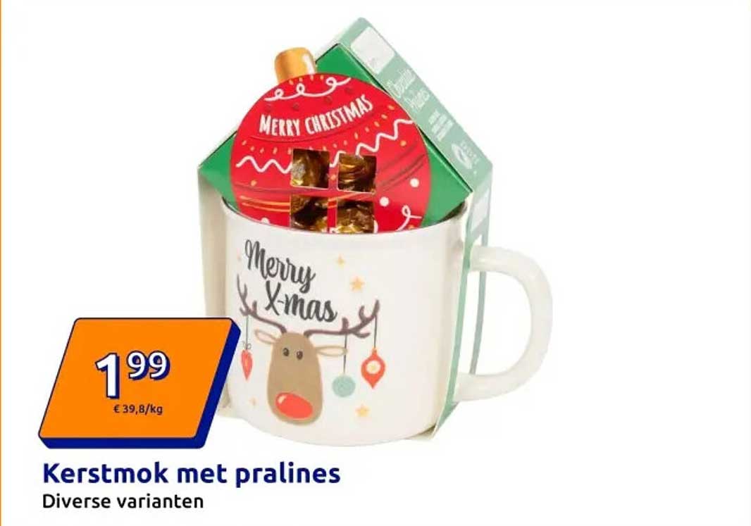 Kerstmok met pralines