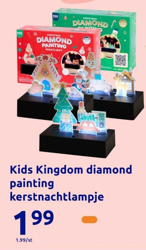Kids Kingdom diamond painting kerstsnochtlampje