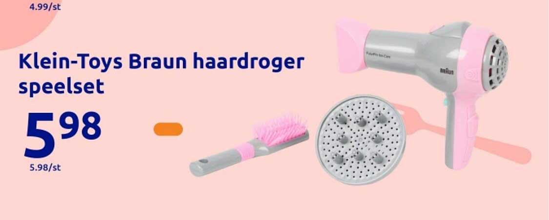 Klein-Toys Braun haardroger speeltset