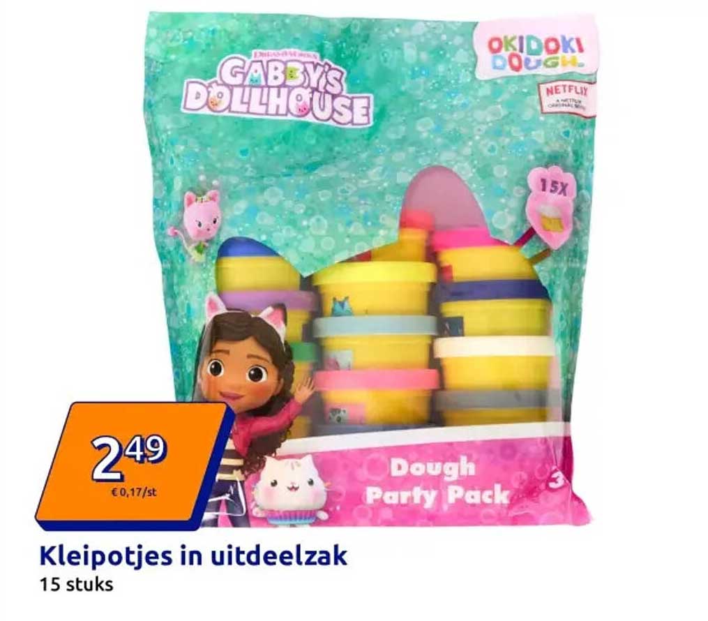 Kleipotjes in uitdeelzak 15 stuks