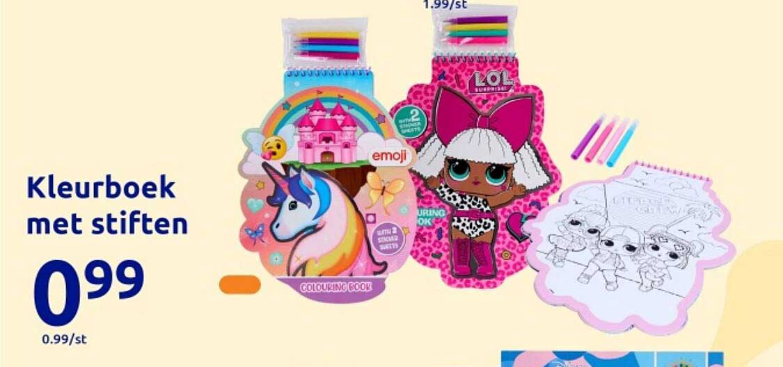 Kleurboek met stiften