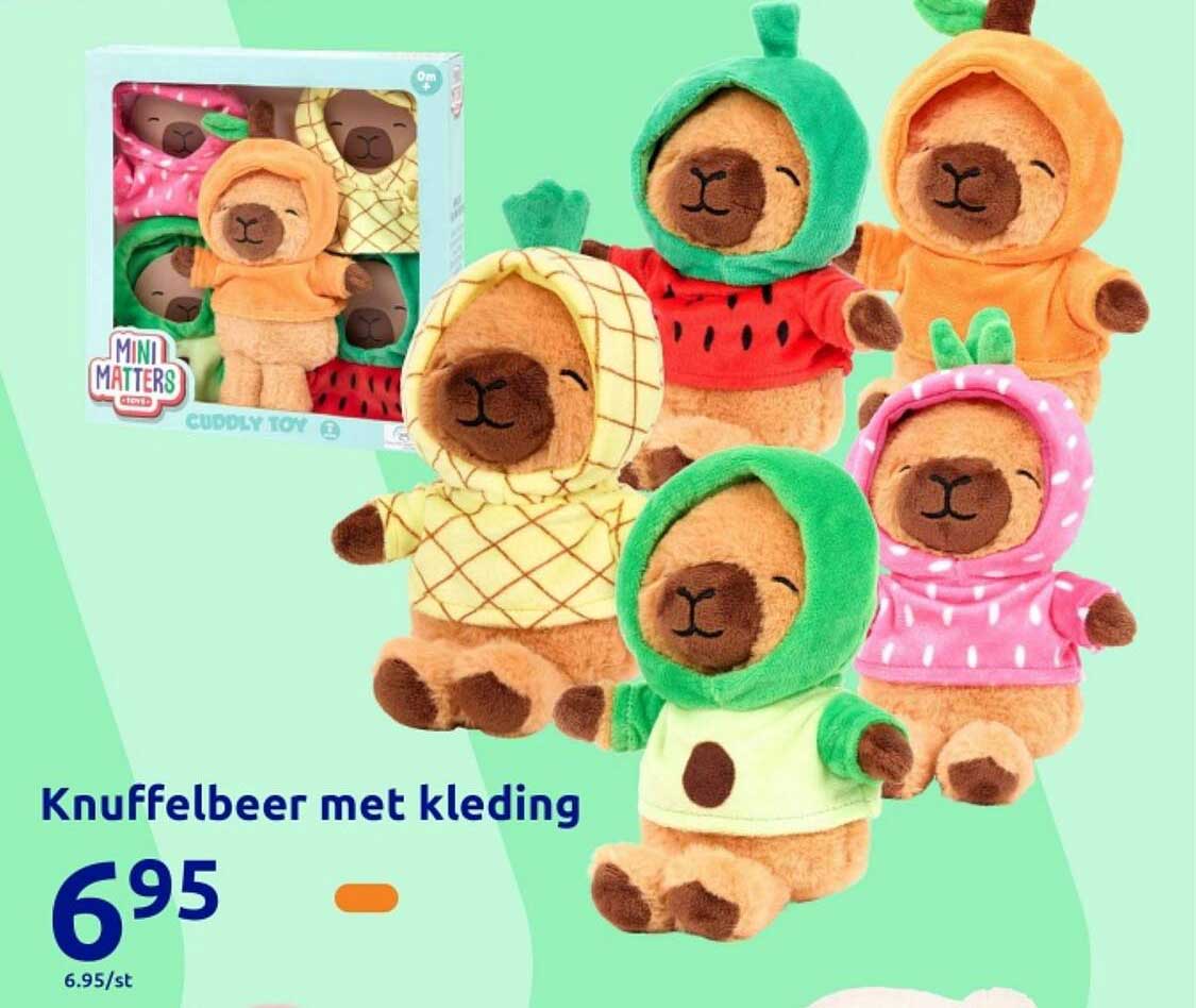 Knuffelbeer met kleding