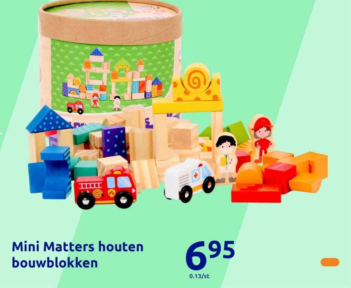 Mini Matters houten bouwblokken