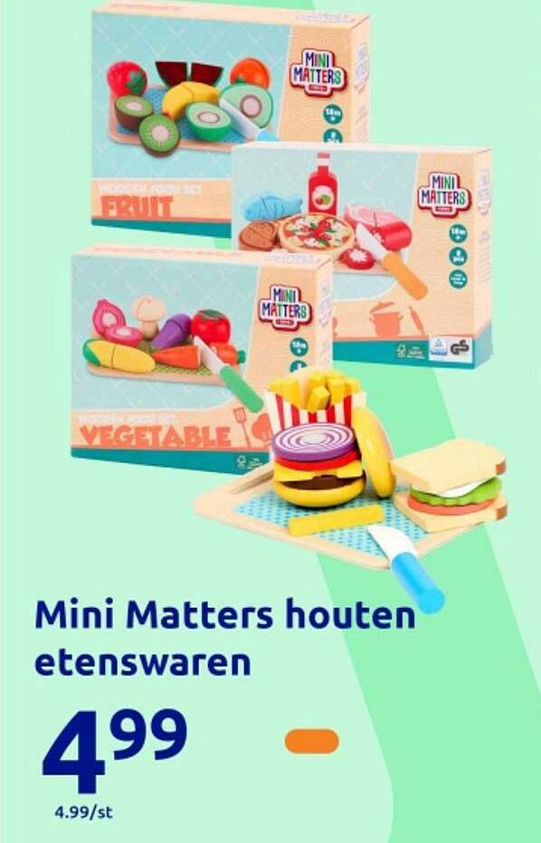 Mini Matters houten etenswaren