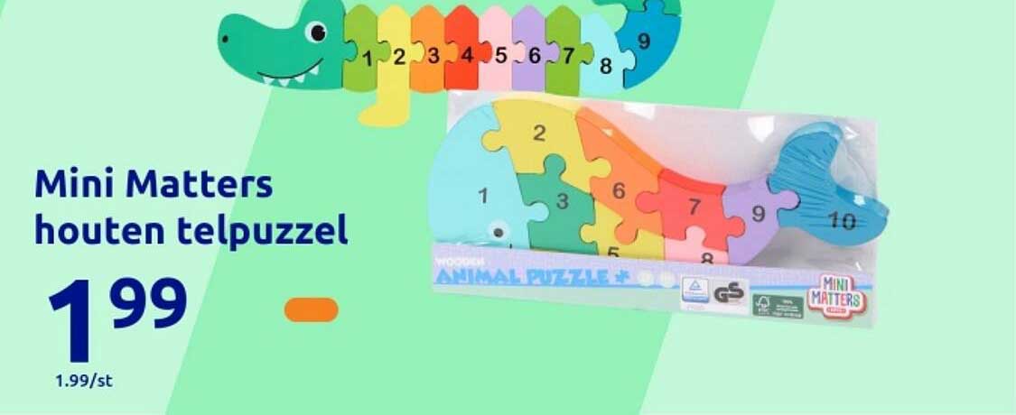 Mini Matters houten telpuzzel