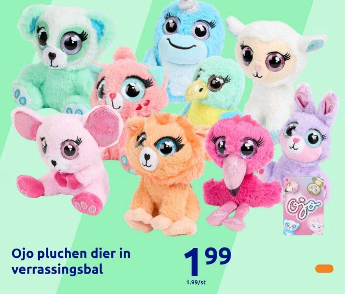 Ojo pluchen dier in verrassingsbal