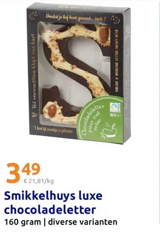 Smikkelhuys luxe chocoladeletter