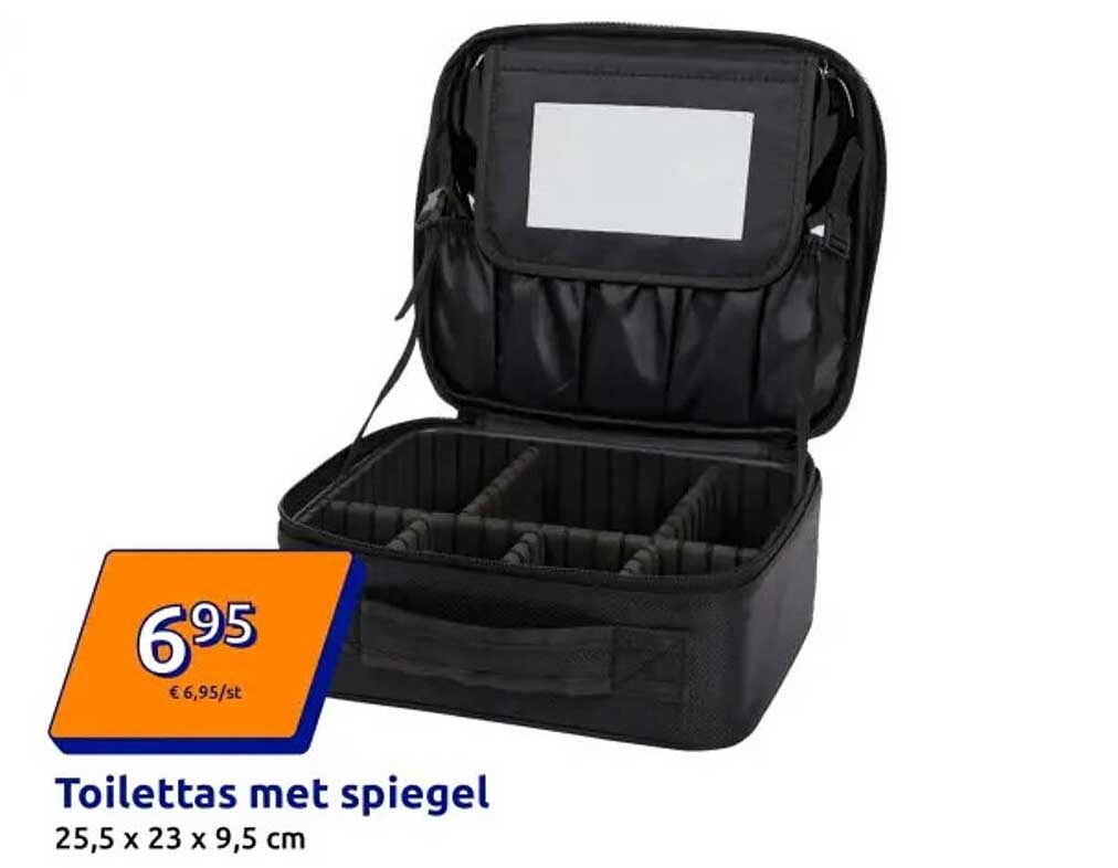Toilettas met spiegel