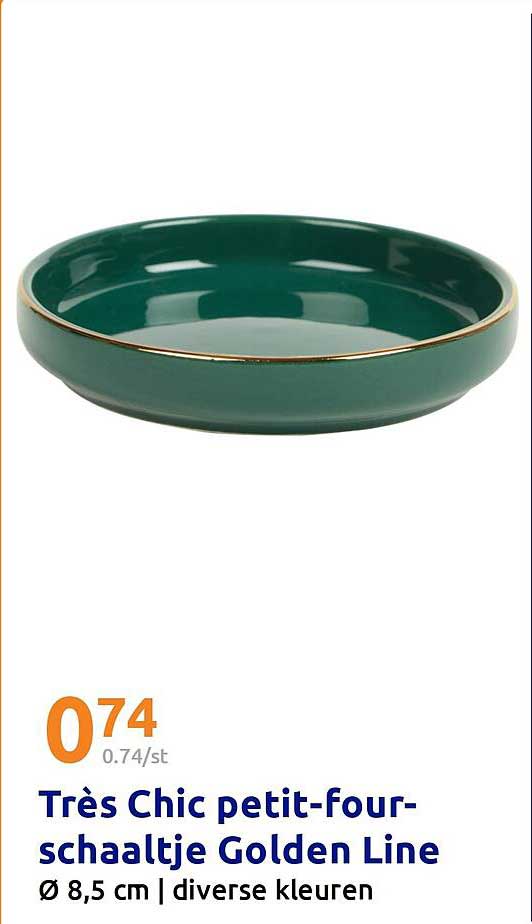 Très Chic petit-four-schaaltje Golden Line