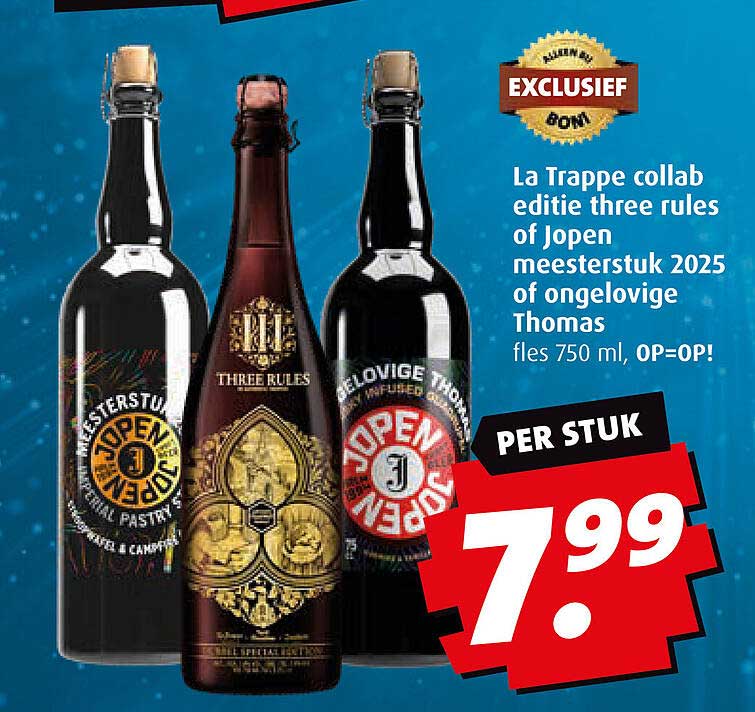 La Trappe collab editie three rules of Jopen meesterstuk 2025 of ongelovige Thomas