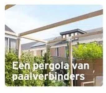 Een pergola van paalverbinders