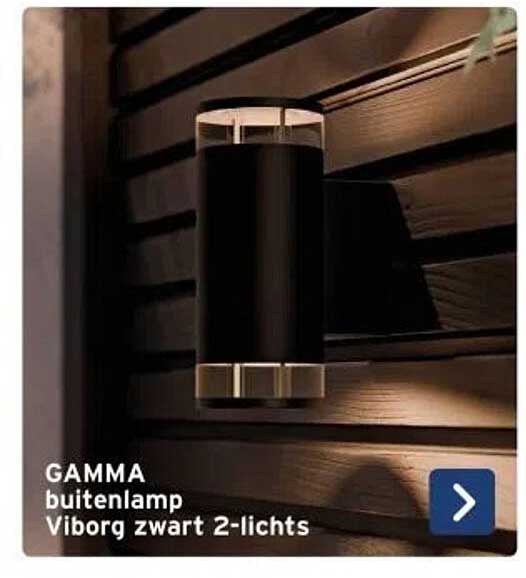 GAMMA buitenlamp Viborg zwart 2-lichts