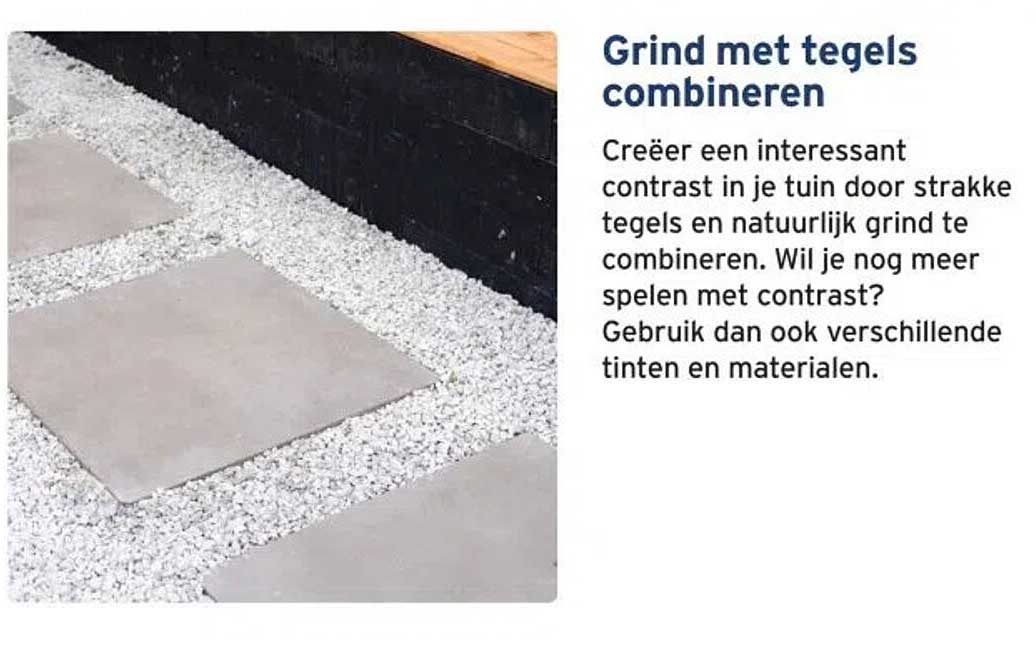 Grind met tegels combineren