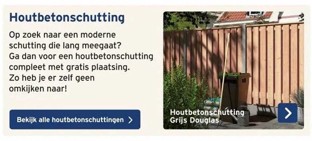 Houtbetonschutting Grijs Douglas
