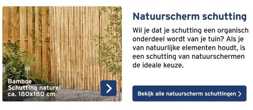 Natuurscherm schutting