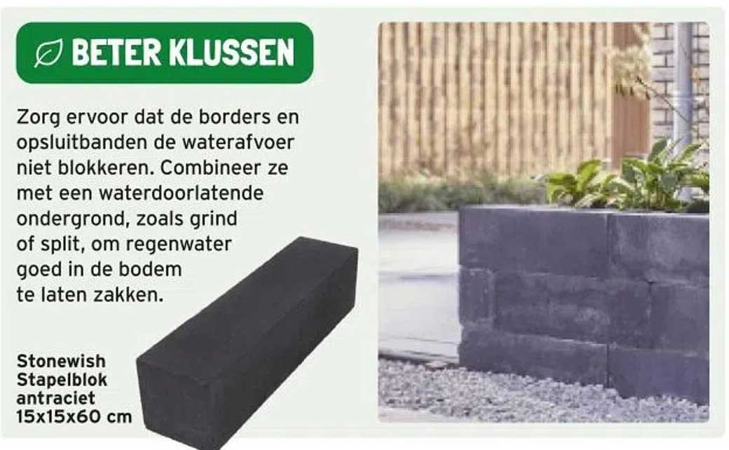 Stonewish Stapelblok antraciet