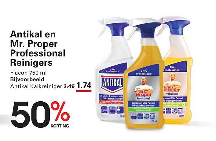Antikal en Mr. Proper Professional Reinigers