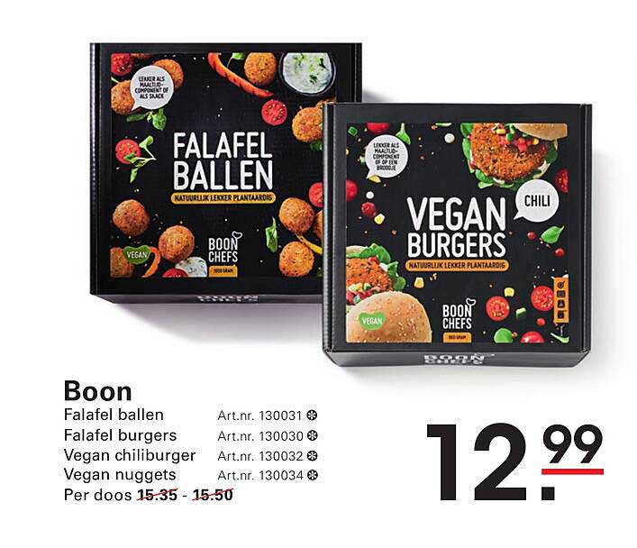 Boon Falafel Ballen en Vegan Burgers