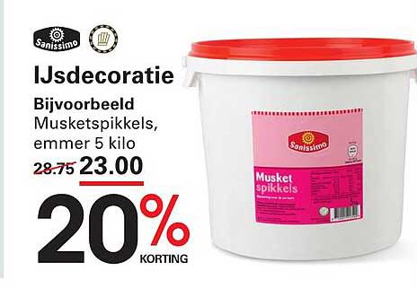 IJsdecoratie - Bijvoorbeeld Musketspikkels, emmer 5 kilo