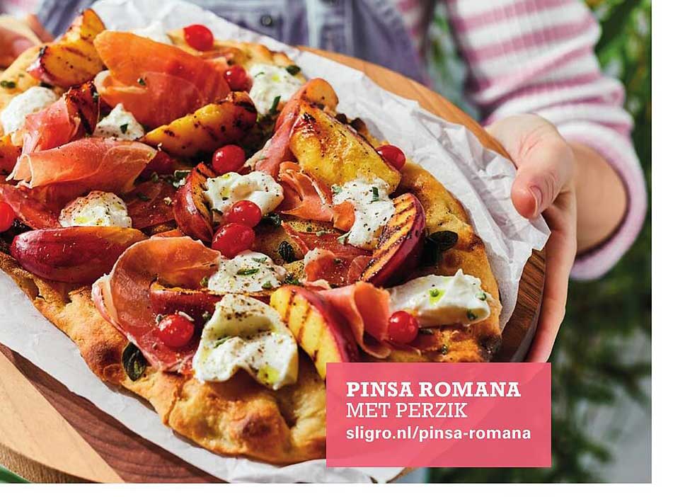 PINSA ROMANA MET PERZIK