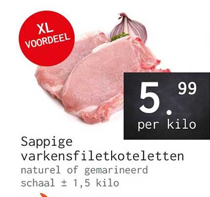 Sappige varkensfiletkoteletten