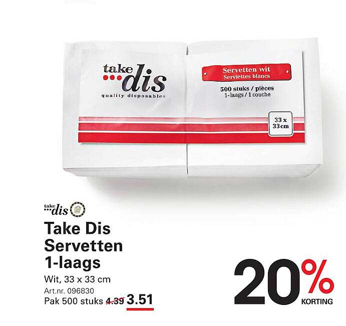 Take Dis Servetten 1-laags