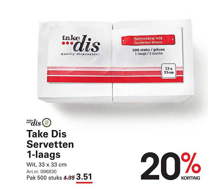 Take Dis Servetten 1-laags