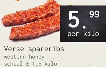 Verse spareribs western honey