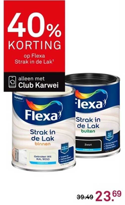 40% KORTING op Flexa Strak in de Lak