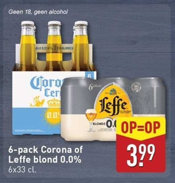 6-pack Corona of Leffe blond 0.0%