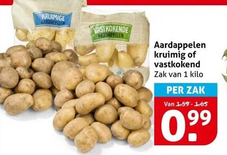 Aardappelen kruimig of vastkokend Zak van 1 kilo