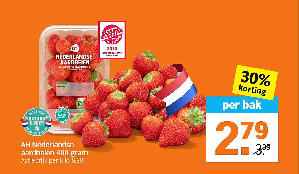 AH Nederlandse aardbeien 400 gram